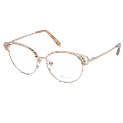 Chopard Women's Eyeglasses - Gold Metal Round Frame Clear Demo Lens | VCHC51S 300Y ,