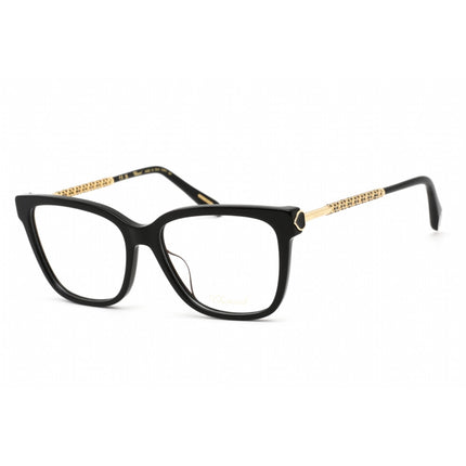 Chopard Women's Eyeglasses - Shiny Black and Gold Rectangular Plastic | VCH333W 0700 ,