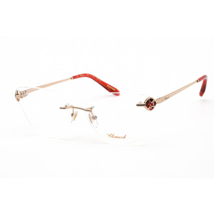 Chopard Women's Eyeglasses - Shiny Copper Gold and Red Cat Eye Frame | VCHF87S 08FC ,
