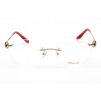 Chopard Women's Eyeglasses - Shiny Copper Gold and Red Cat Eye Frame | VCHF87S 08FC ,