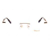 Chopard Women's Eyeglasses - Shiny Copper Gold Metal Rectangular Frame | VCHF47 08FC ,