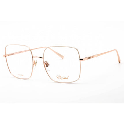 Chopard Women's Eyeglasses - Shiny Copper Gold Metal Rectangular Frame | VCHF49M 02AM ,