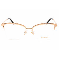 Chopard Women's Eyeglasses - Shiny Embosed Brown Half Rim Metal Frame | VCHD49S 08FC ,