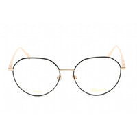 Chopard Women's Eyeglasses - Shiny Rose Gold/Black Metal Round Frame | VCHF71M 0301 ,