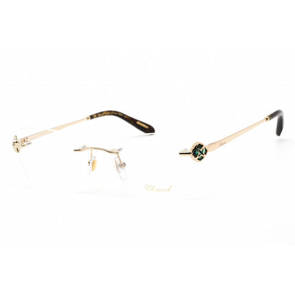 Chopard Women's Eyeglasses - Shiny Total Rose Gold/Black Metal Frame | VCHF86S 0300 ,