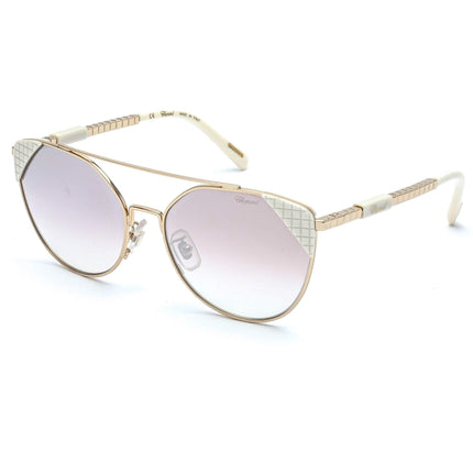 Chopard Women's Sunglasses - Adjustable Nose Pads White and Gold Frame SCHC40 300X ,