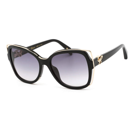 Chopard Women's Sunglasses - Gradient Lens Shiny Black Butterfly Frame SCH316 0700 ,