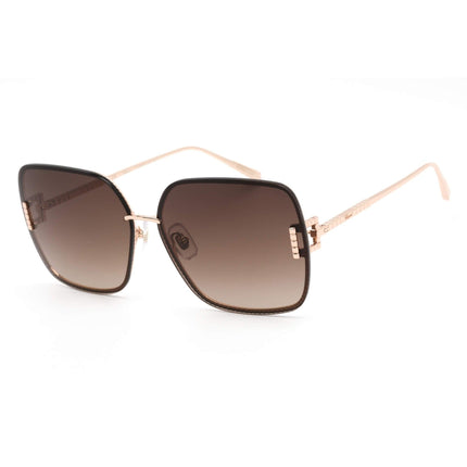 Chopard Women's Sunglasses - Shiny Copper Gold/Black Cat Eye Shaped Frame SCHF72M 08FC ,
