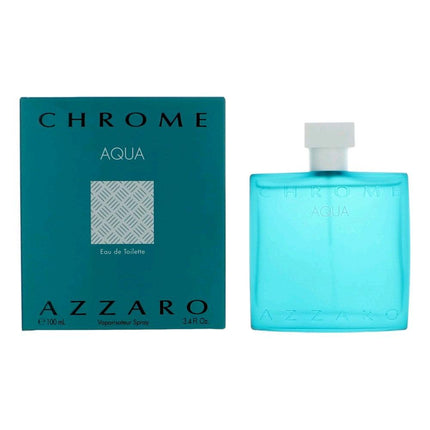 Chrome Aqua by Azzaro, 3.4 oz Eau De Toilette Spray for Men ,