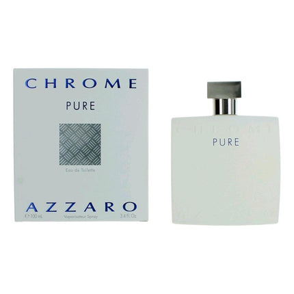 Chrome Pure by Azzaro, 3.4 oz Eau De Toilette Spray for Men ,