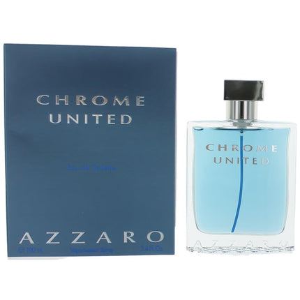 Chrome United by Azzaro, 3.4 oz Eau De Toilette Spray for Men ,