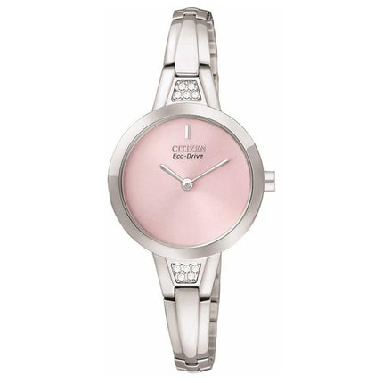 Citizen EX1150-52X Women's Silhouette Eco-Drive Swarovski Crystals Pink Dial Watch ,