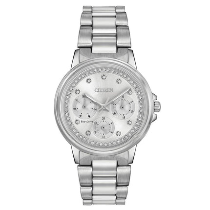 Citizen FD2040-57A Women's Silhouette Crystal Eco-Drive Silver Dial Stainless Steel Bracelet Watch ,