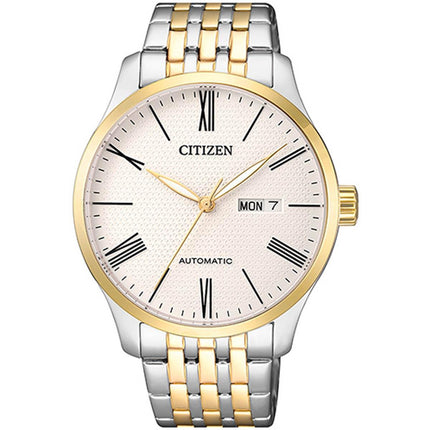 Citizen Men's Automatic Watch - Mechanical White Dial Two Tone Bracelet | NH8354-58A ,