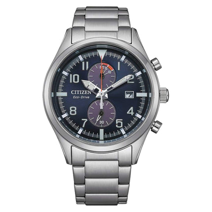 Citizen Men's Chrono Watch - Eco-Drive Blue Dial Stainless Steel Bracelet | CA7028-81L ,