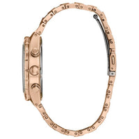 Citizen Men's Chronograph Watch - Crystal Black Dial Rose Gold Bracelet | CA0753-55E ,