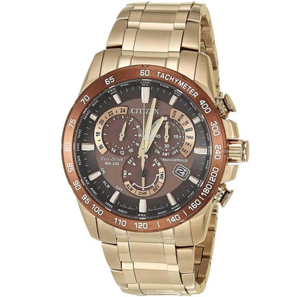 Citizen Men's Chronograph Watch - PCAT Eco Drive Rose Gold Bracelet | CB5896-54X ,
