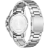 Citizen Men's Chronograph Watch - Quartz Orange Dial Silver Bracelet | AI5008-82X ,