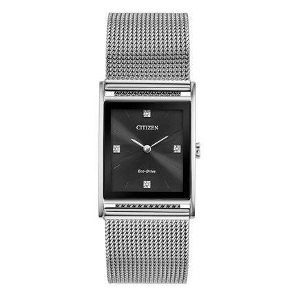 Citizen Men's Diamond Watch - Axiom Stainless Steel Mesh Bracelet | BL6000-55E ,