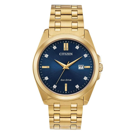 Citizen Men's Diamond Watch - Corso Yellow Gold Steel Bracelet | BM7103-51L ,