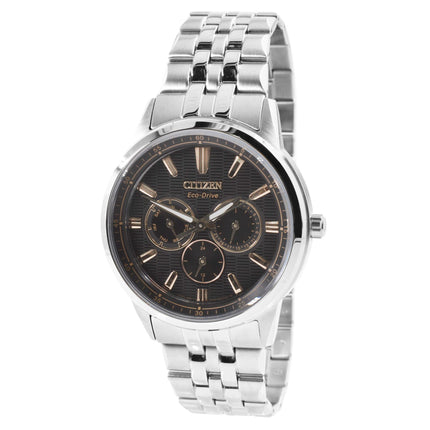 Citizen Men's Eco-Drive Bracelet Watch - Corso Black Dial Steel | BU2070-55E ,