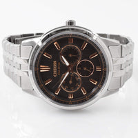 Citizen Men's Eco-Drive Bracelet Watch - Corso Black Dial Steel | BU2070-55E ,