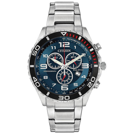 Citizen Men's Eco-Drive Watch - Blue Dial Stainless Steel Bracelet | AT2121-50L ,
