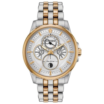 Citizen Men's Eco Drive Watch - Calendrier Moon Phase Two Tone Bracelet | BU0056-57A ,