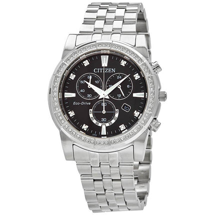 Citizen Men's Eco Drive Watch - Corso Black and Silver Tone Dial Bracelet | AT2450-58E ,