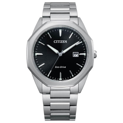 Citizen Men's Eco-Drive Watch - Corso Black Dial Stainless Steel Bracelet | BM7490-52E ,