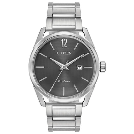 Citizen Men's Eco-Drive Watch - CTO Grey Dial Stainless Steel Bracelet | BM7410-51H ,