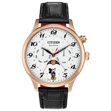 Citizen Men's Eco-Drive Watch - Disney Mickey Mouse White Dial Strap | AP1053-15W ,