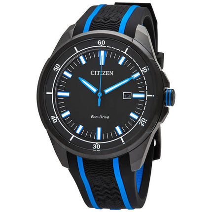 Citizen Men's Eco Drive Watch - Drive Black and Blue Strap | AW1605-09E ,