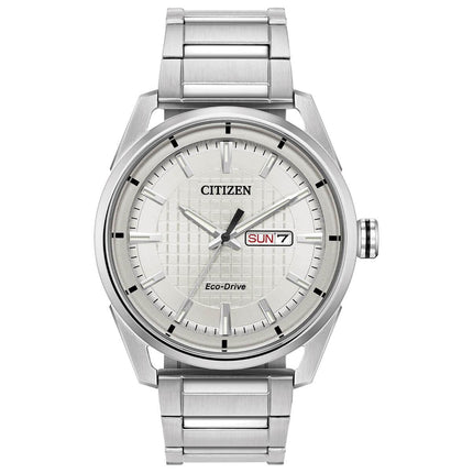 Citizen Men's Eco Drive Watch - Drive Silver Tone Dial Bracelet | AW0080-57A ,