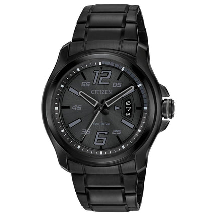 Citizen Men's Eco-Drive Watch - HTM Black Dial Bracelet | AW1354-82E ,