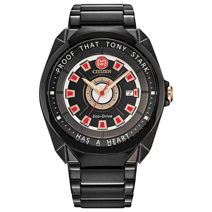 Citizen Men's Eco-Drive Watch - Marvel Tony Stark Black Bracelet | AW1017-58W ,