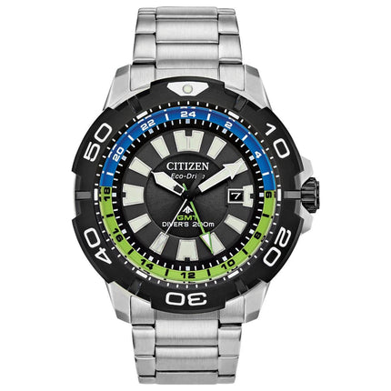 Citizen Men's Eco-Drive Watch - Promaster GMT Silver Tone Bracelet | BJ7128-59G ,