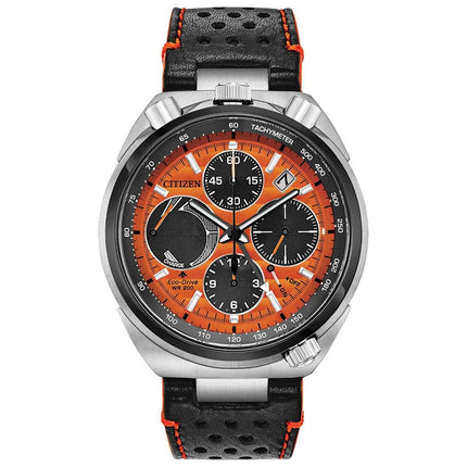 Citizen Men's Eco Drive Watch - Promaster TCR Black & Orange Strap | AV0078-04X ,