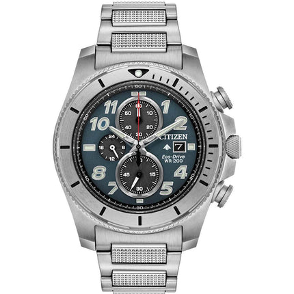 Citizen Men's Eco Drive Watch - Promaster Tough Chrono Silver Bracelet | CA0720-54H ,
