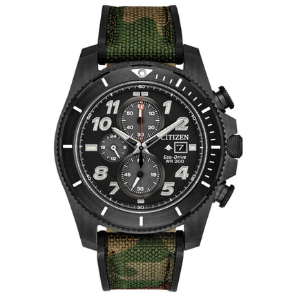 Citizen Men's Eco Drive Watch - Promaster Tough Green & Brown Strap | CA0727-12E ,