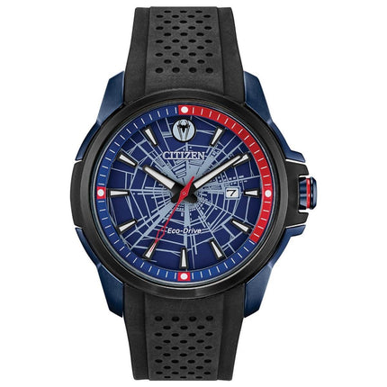 Citizen Men's Eco Drive Watch - Spider-Man Blue Dial Black Strap | AW1156-01W ,