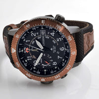 Citizen Men's Left Hand Watch - Promaster Chrono Black and Brown Strap | BN4049-11E ,