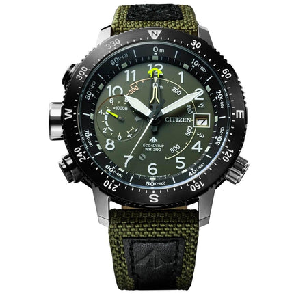 Citizen Men's Left Hand Watch - Promaster Chrono Green and Black Strap | BN4048-14X ,