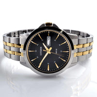 Citizen Men's Quartz Watch - Day-Date Black Dial Two Tone Bracelet | BF2018-52E ,