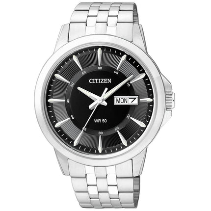 Citizen Men's Quartz Watch - Dress Black Dial Stainless Steel Bracelet | BF2011-51E ,