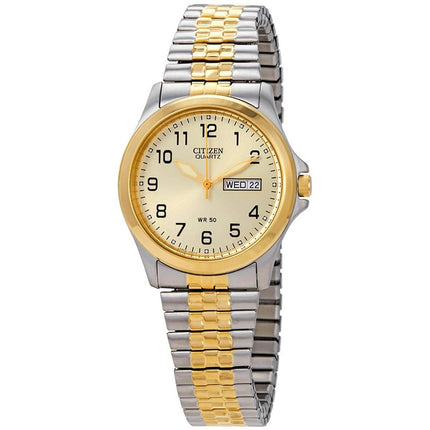 Citizen Men's Quartz Watch - Gold Tone Dial Stainless Steel Bracelet | BF0574-92P ,