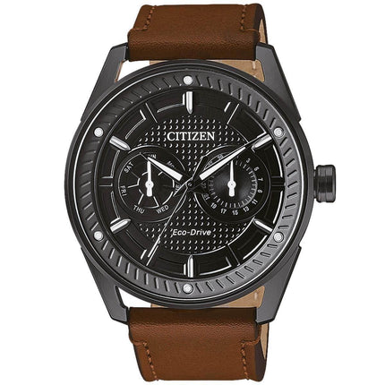 Citizen Men's Strap Watch - Eco-Drive Power Reserve Brown Leather | BU4028-18E ,