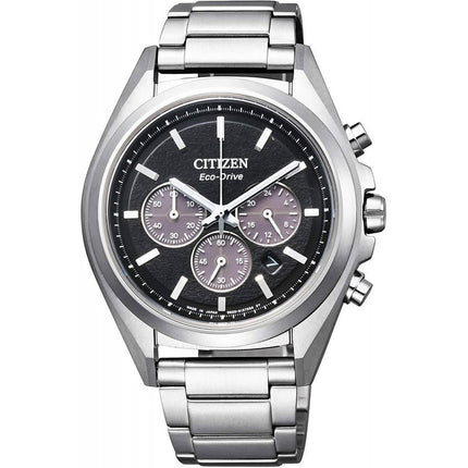 Citizen Men's Watch - Attesa Chrono Black Dial Titanium Bracelet | CA4390-55E ,