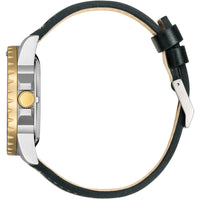 Citizen Men's Watch - Automatic Rotating Bezel Black Dial Leather Strap | NJ0176-10E ,