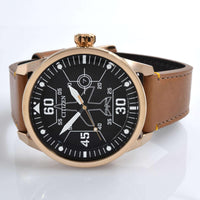 Citizen Men's Watch - Avion Eco-Drive Black Dial Brown Leather Strap | AW1733-09E ,